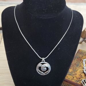 Brighton Temple heart, puffy necklace